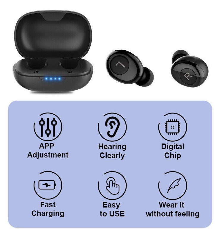 Rechargeable Hearing Aid With Bluetooth